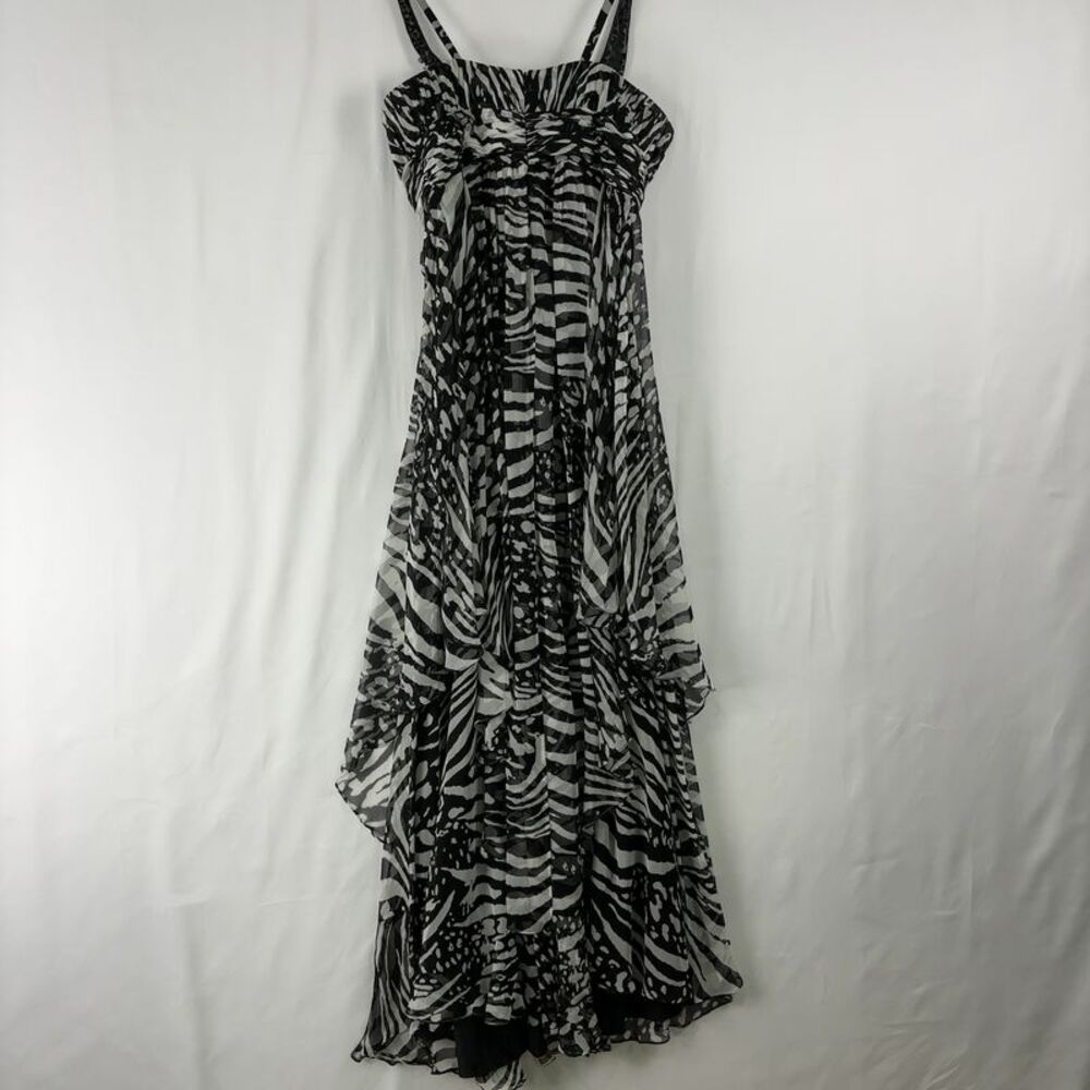 Rickie Freeman for Teri Jon Teri Jon Black White Silk Gown - Picture 4 of 4